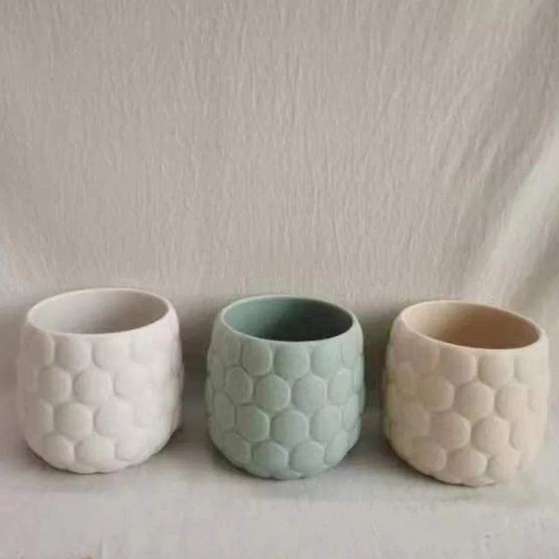 Ceramic Plant Pots 6 and 5 Inch Planters with Drainage Holes for Flower Succulent Indoor Decoration