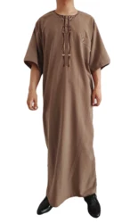 Wholesale New Design Muslim Loose And Breathable Arabian Short-sleeved Islamic Muslim Clothing Dresses