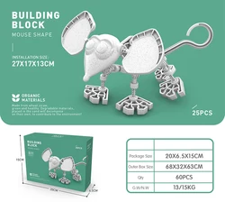 HW Toys Mouse Mosquito Crocodile Alien Creature Halloween Shape Flight Equipment Diy Bricks Building Blocks Sets Toys For Kids