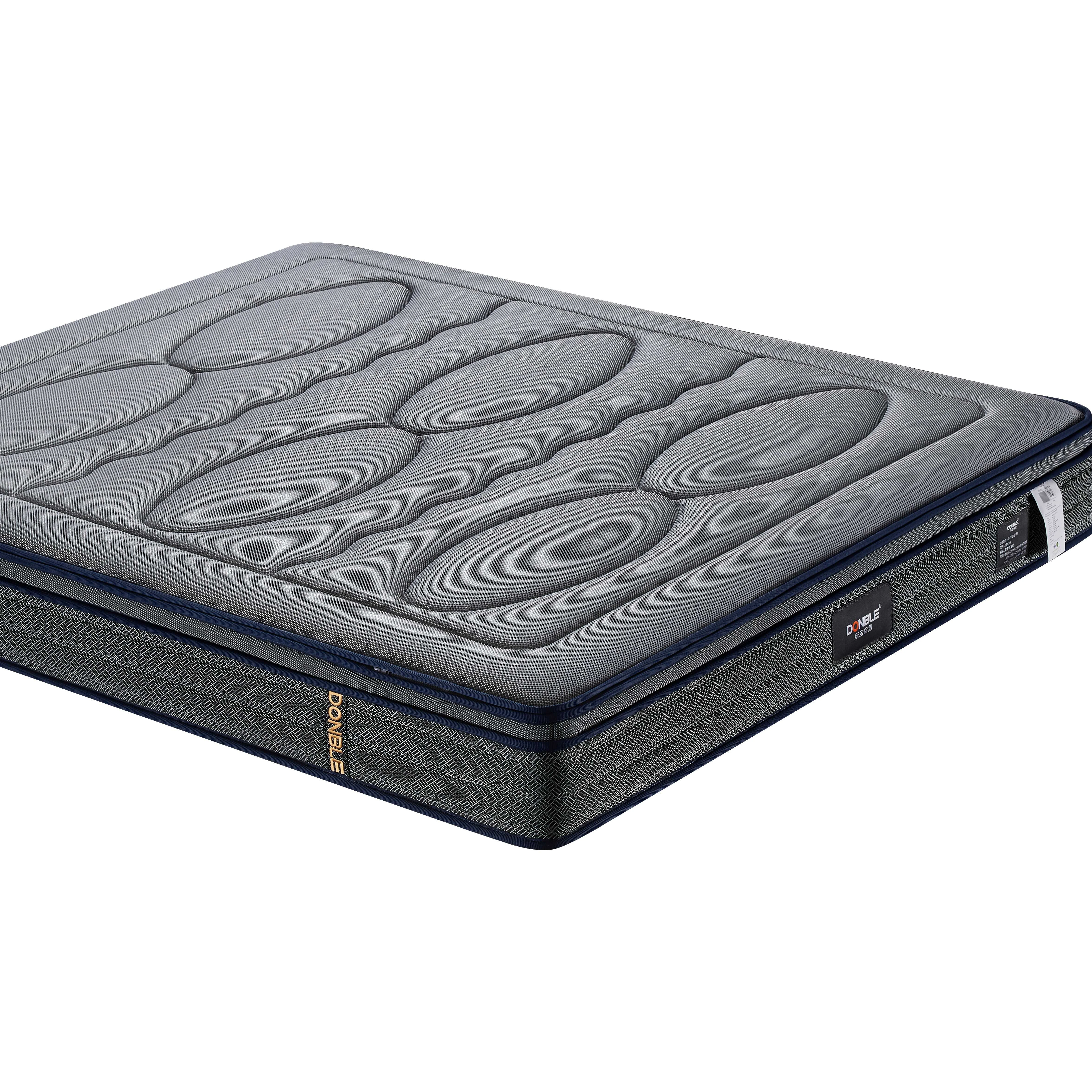 Luxury Comfortable 3D Materials YKK Zipper Memory Foam Interlocking Spring Mattress