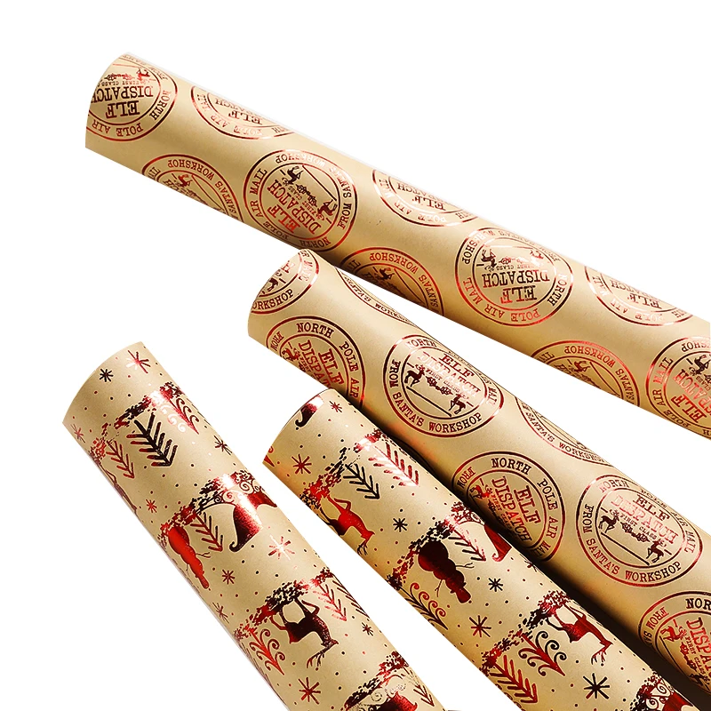 
Luxury christmas wrapping paper pattern paper factory foil paper for laser 