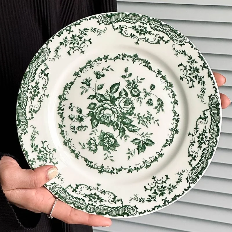 Exquisite Ceramic Plate Round Plate Dish Plates for Restaurant 11 Inches
