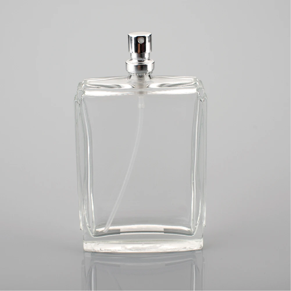 Buy Luxury Refillable Custom Square Mode 100ml Spray Glass Perfume Bottle