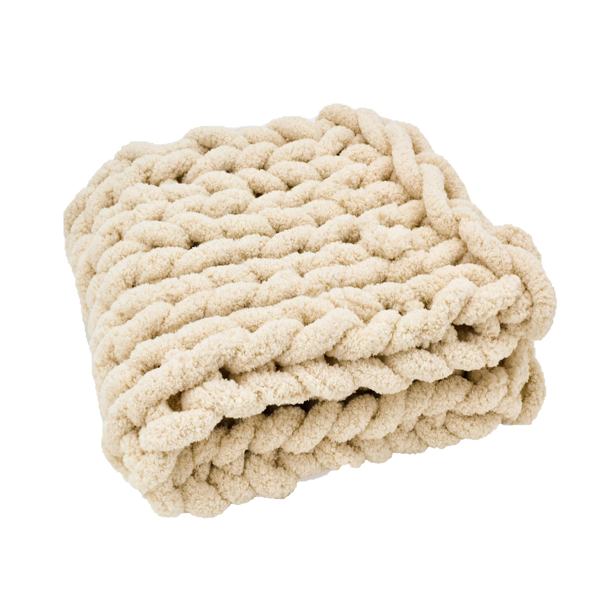 i@home boho throw knit baby blanket for home decor hand-made chenille chunky fashion