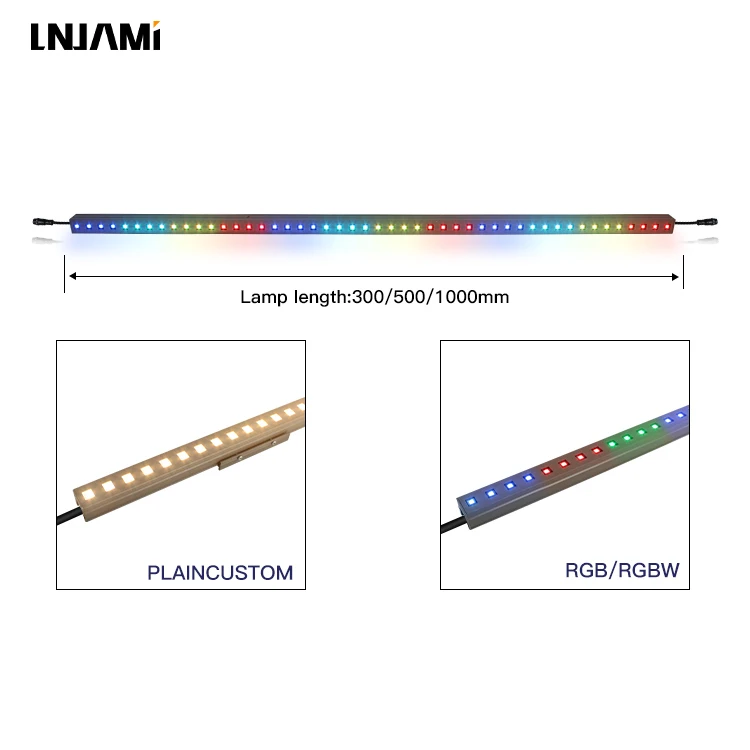 LNJAMI DMX IP65 Waterproof Linkable LED Linear RGB Facade Light For Outdoor Building Landscape