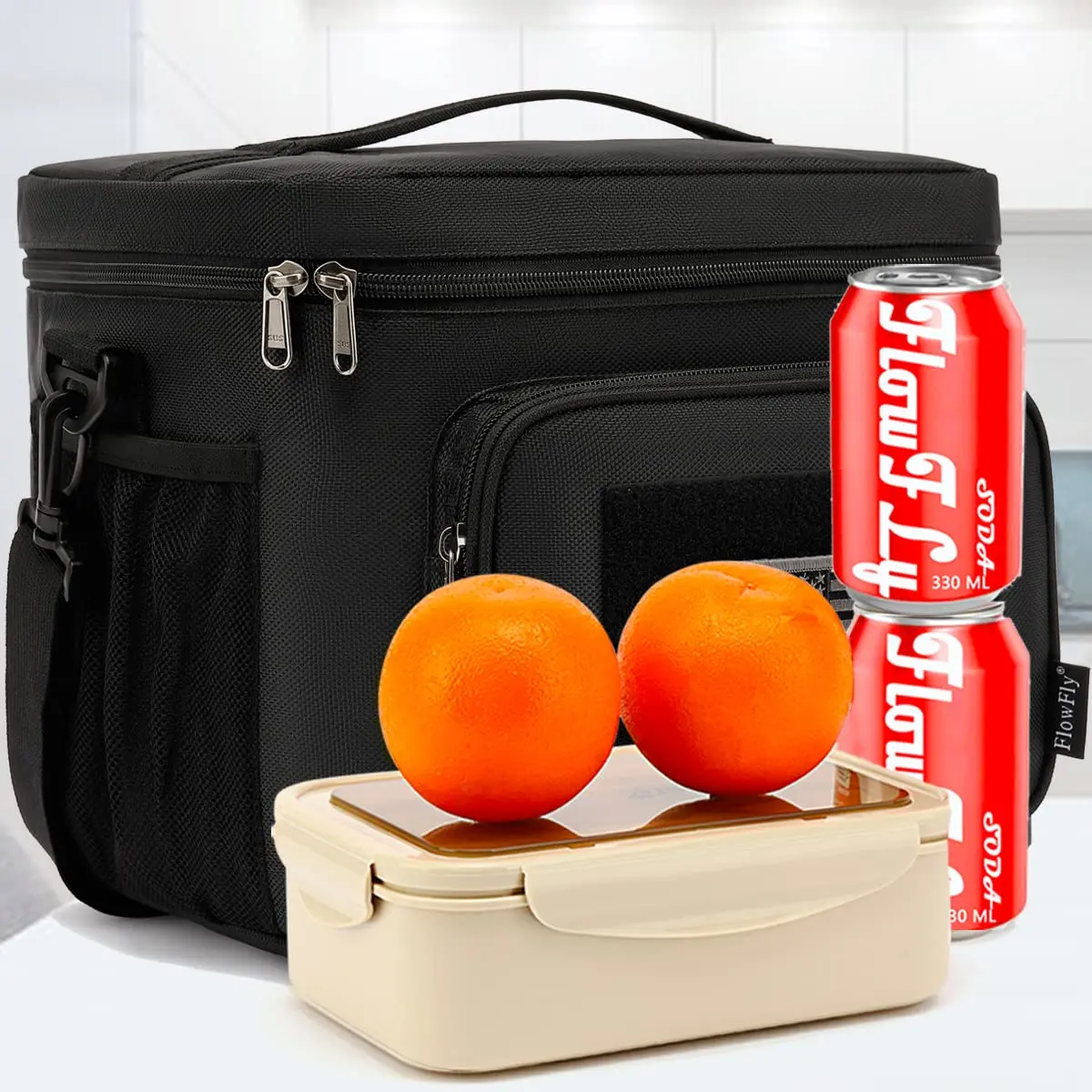 Tactical MOLLE Adult Lunch Cooler Tote Oxford Insulated Water Bottle Pouch Picnic Leakproof 5-10 Days Food Packing Travel Beach