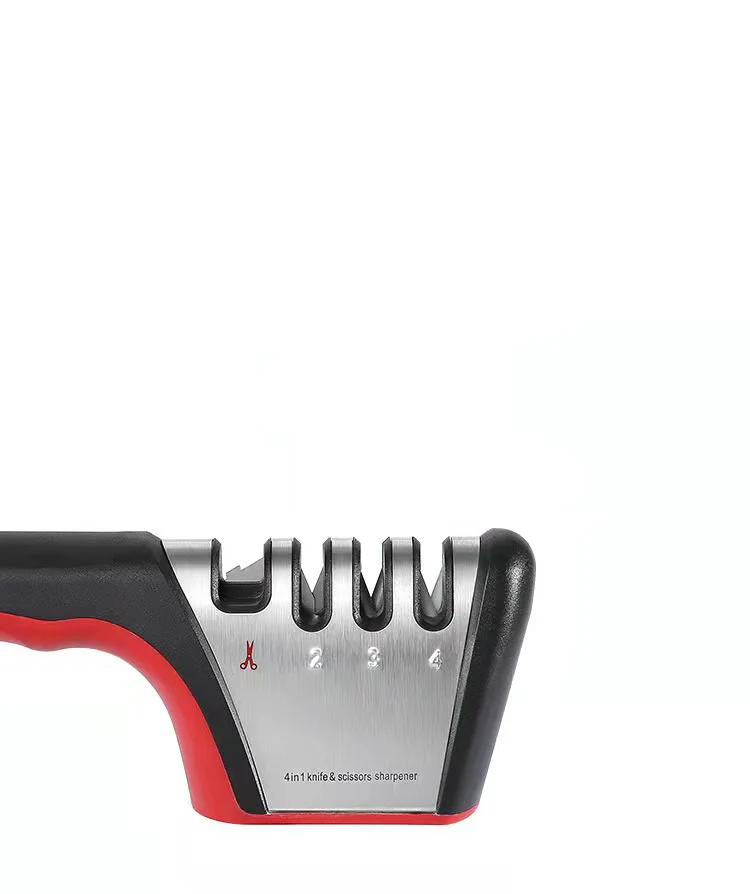 Professional Mini Manual Stainless Steel 4 Stage Kitchen Handheld Knife Sharpener