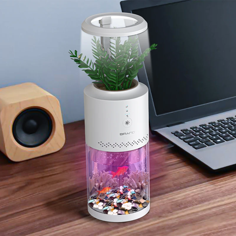 
Wholesale led lighting fish tank acrylic small mini table fish tank desk aquarium for coffee table desktop lamp 