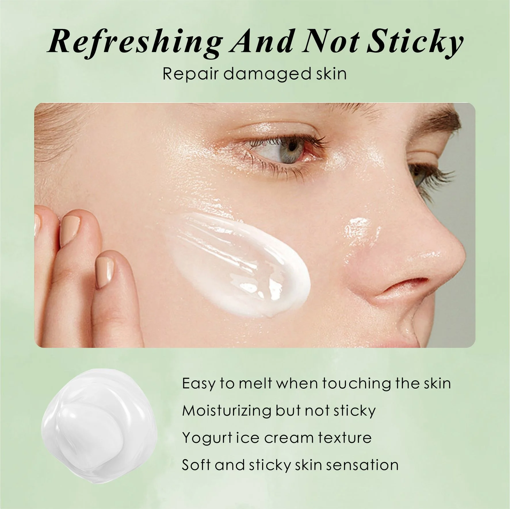 Factory Wholesale OEM Snail Moisturizing Cream With VitaminB3 Face Cream & Lotion Firming Anti Wrinkle Whiten Snail Face Cream
