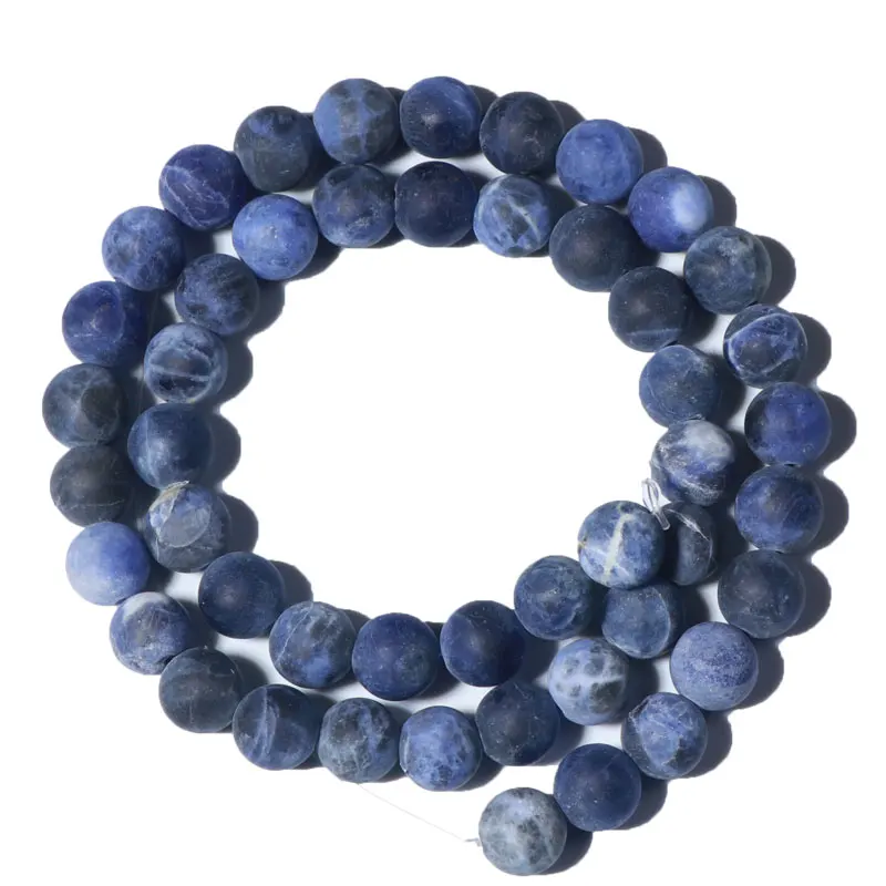 Factory Price Dull Polish Frosted Round Loose Gemstone Beads, Matte Natural Agate Stone Beads For Jewelry Making