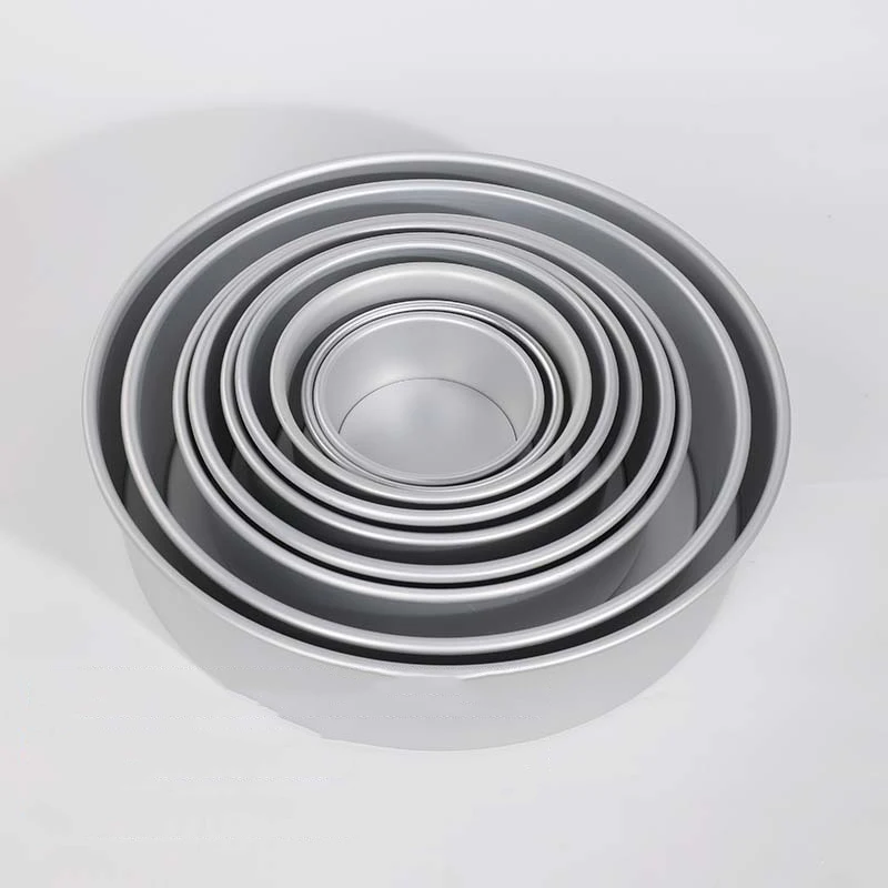 Wholesale Kitchen Aluminum Alloy Nonstick Baking Pan Circular Drop Bottom Cake Mould Baking Tray
