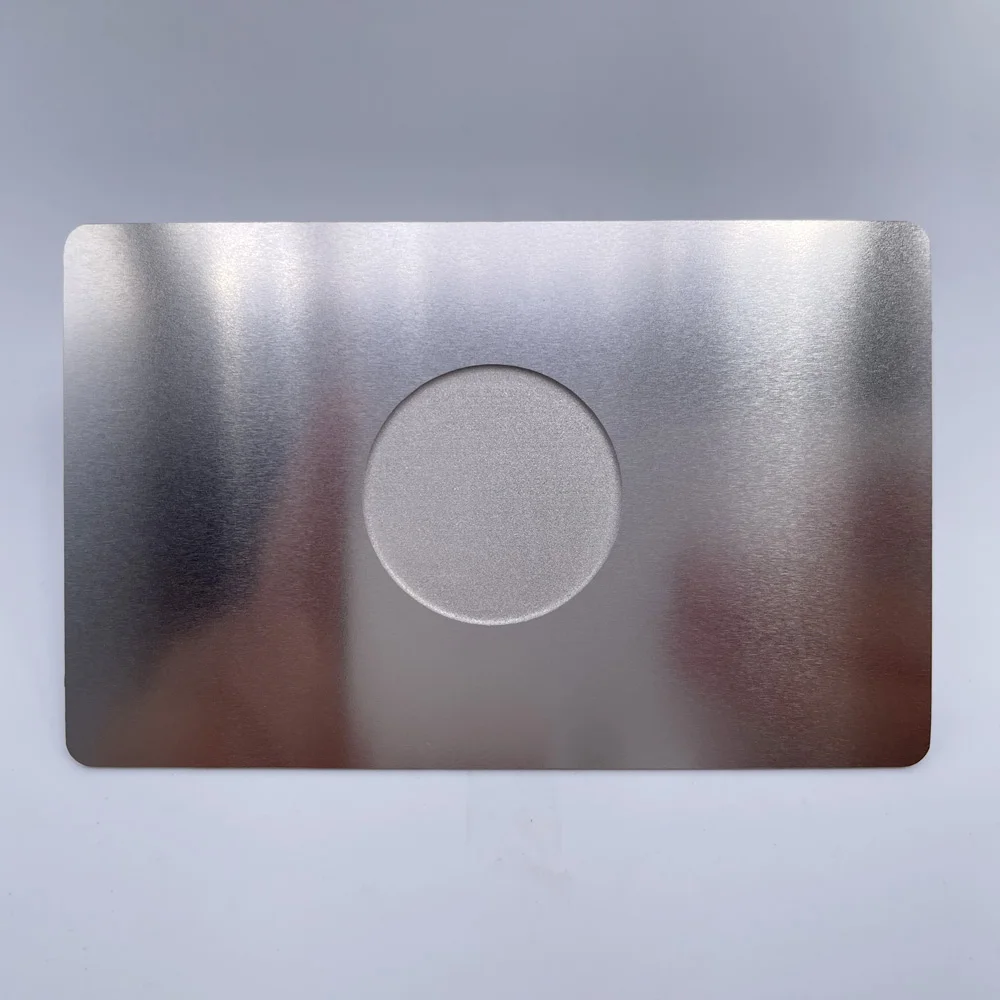 Engraving stainless steel NFC metal card Customized NFC metal ID card Blank silver metal business membership card with chip