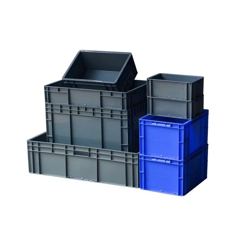 Nestable Recyclable PP Euro Box Logistics Crate Solid Plastic Container for Storage