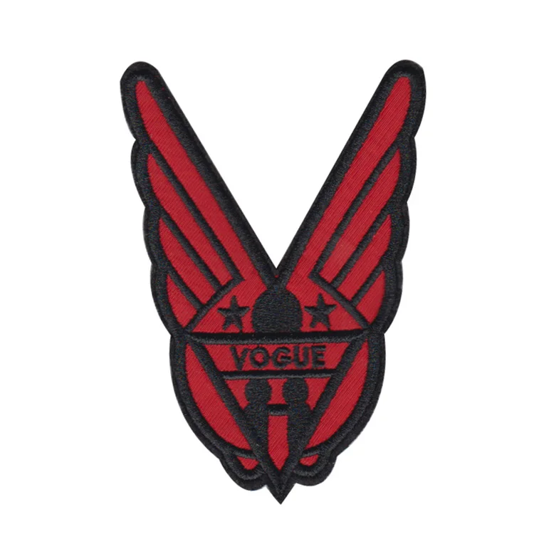 High Quality Custom Logo 100% Machine Applique Embroidery Patches and Badges with Iron on