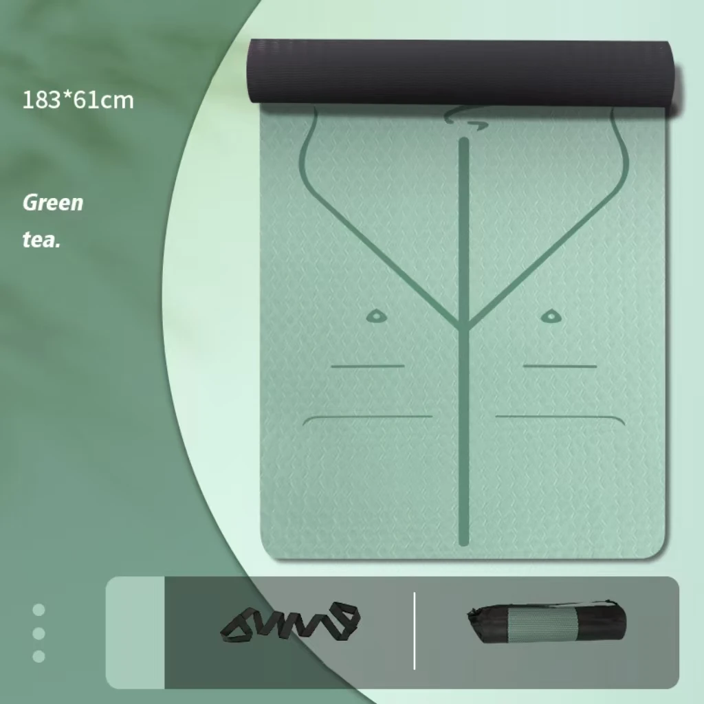 Премиум нескользящий коврик для йоги nevi синего цвета 6 мм с сумкой настроить коврики логотипом