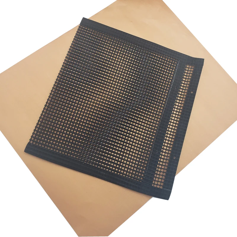 2 pcs Non-stick BBQ Grill Mat Plate Sheet Reusable Barbecue Grilling Mat Tools Easy Clean Black