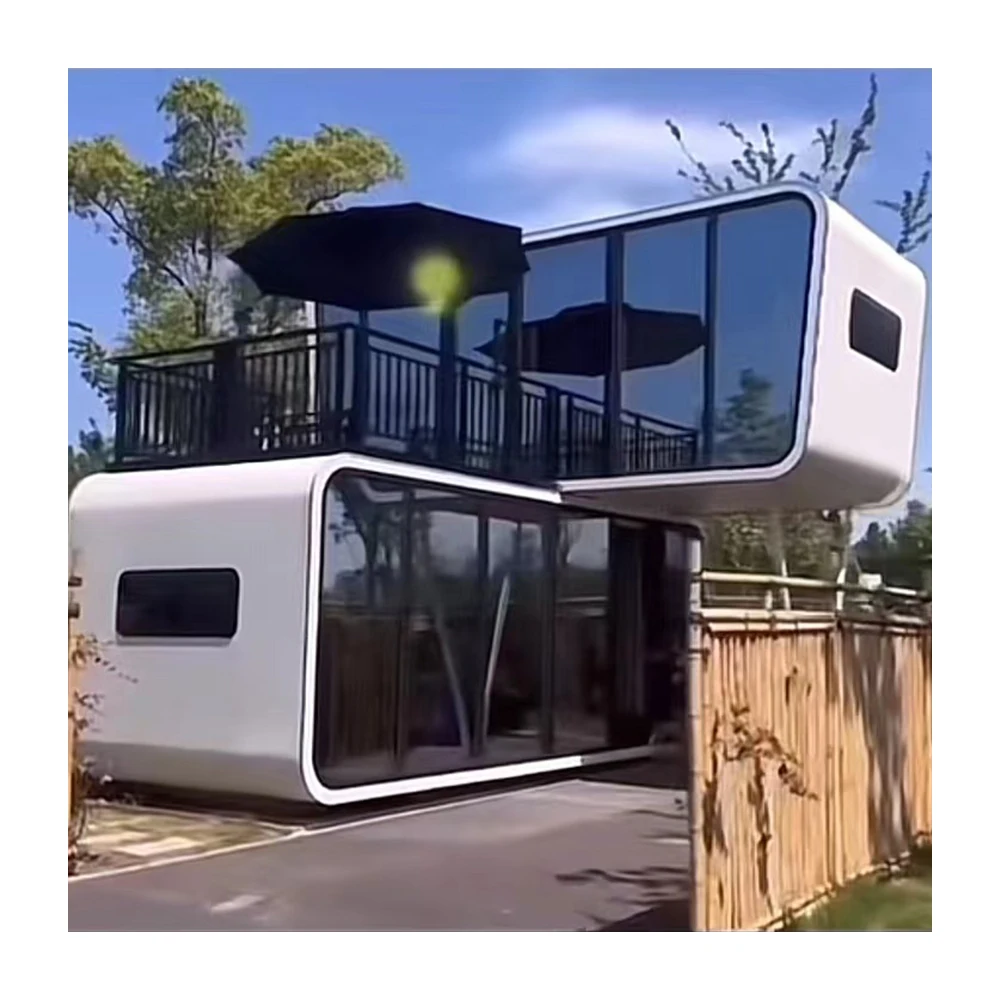 glass space capsule easy install prefab house modern prefabricated mobile home luxury modular hotel