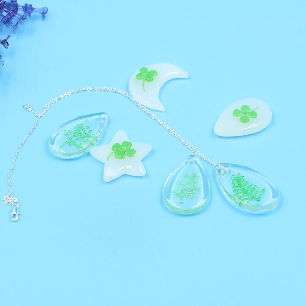 Wholesale  Murano Lampwork Handmade Art Glass Clover Pendant Necklace for Jewelry Making