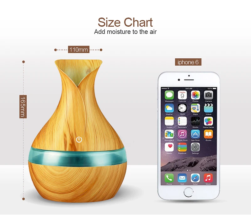 
300ML Mini Touch Switch Humidifier USB Cool Mist Air Essential Oil Diffuser Aroma Ultrasonic Humidifier 