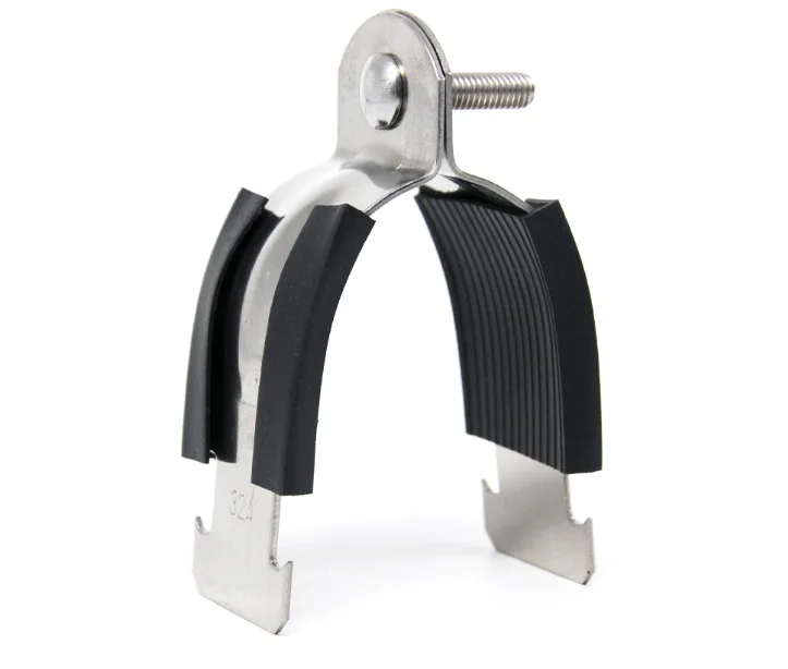 Quick-Locking Rubber Lined P Clips R Type Hose Clamps-Metal Steel Pipe Clamps Connection 20mm Band Width Inch Metric Measurement