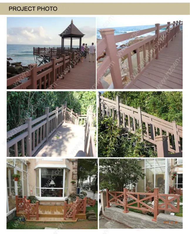 Balcony house terrace handrail designs steps railing posts wooden wpc handrail railing covers