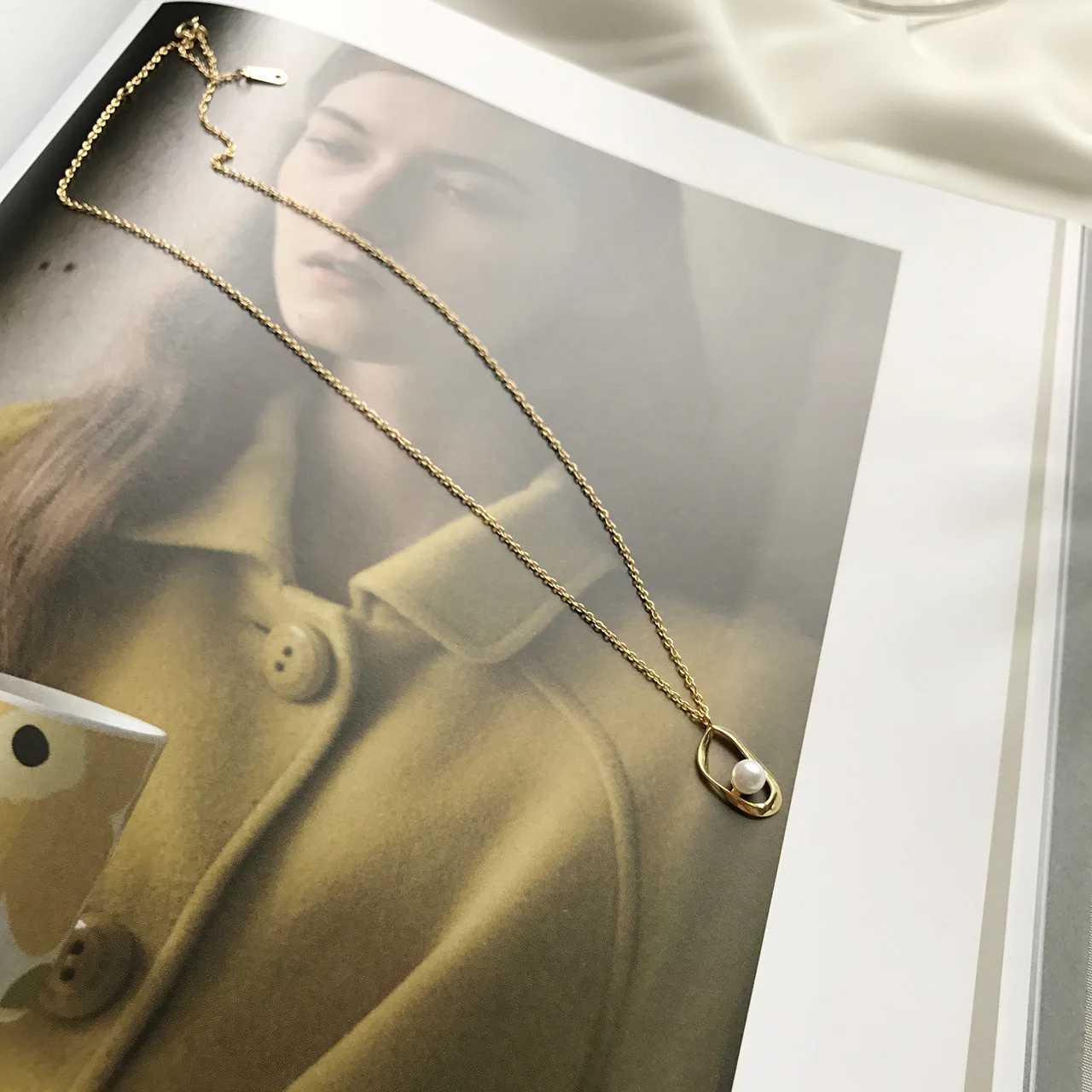 Light Luxury S925 Silver Irregular Pearl Necklaces Sterling Geometric Pendant Necklace For