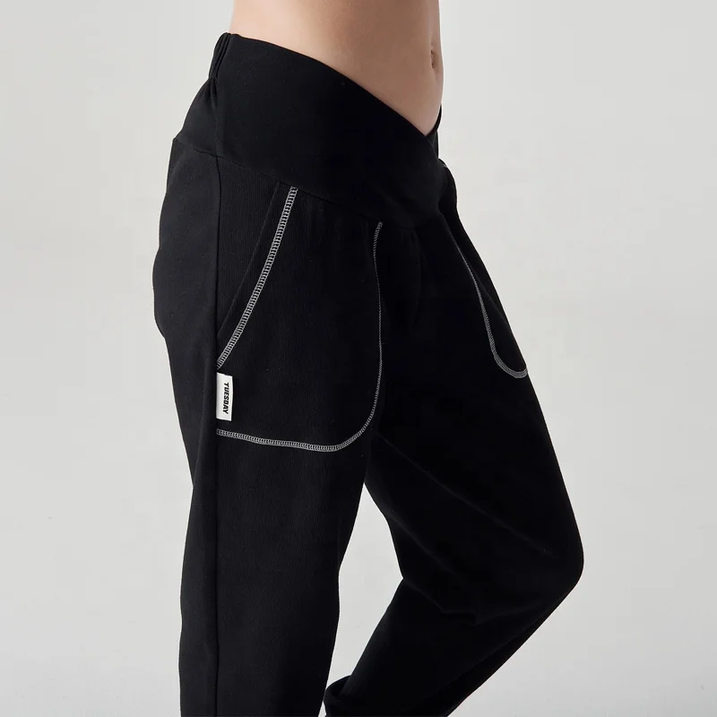 Весенние удобные хлопковые брюки больших размеров для беременных спортивные удобные брюки для беременных с широкими штанинами