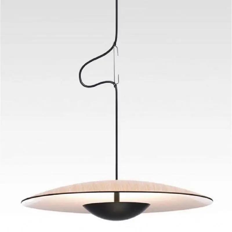 Nordic Modern Single Dining Room Chandelier Simple Art Hat Flying UFO LED Chandelier