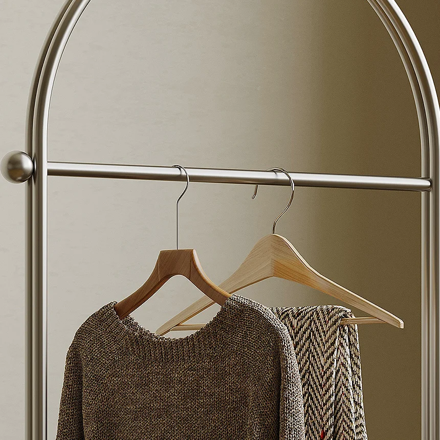 Kainice stand for hanging clothes supplier display coat rack with drawer storage clothes vertical stand for home