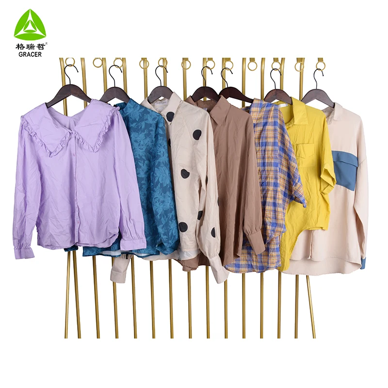 2020 Female Summer Blouses Summer Used Clothes Bales Mixed Used Clothing