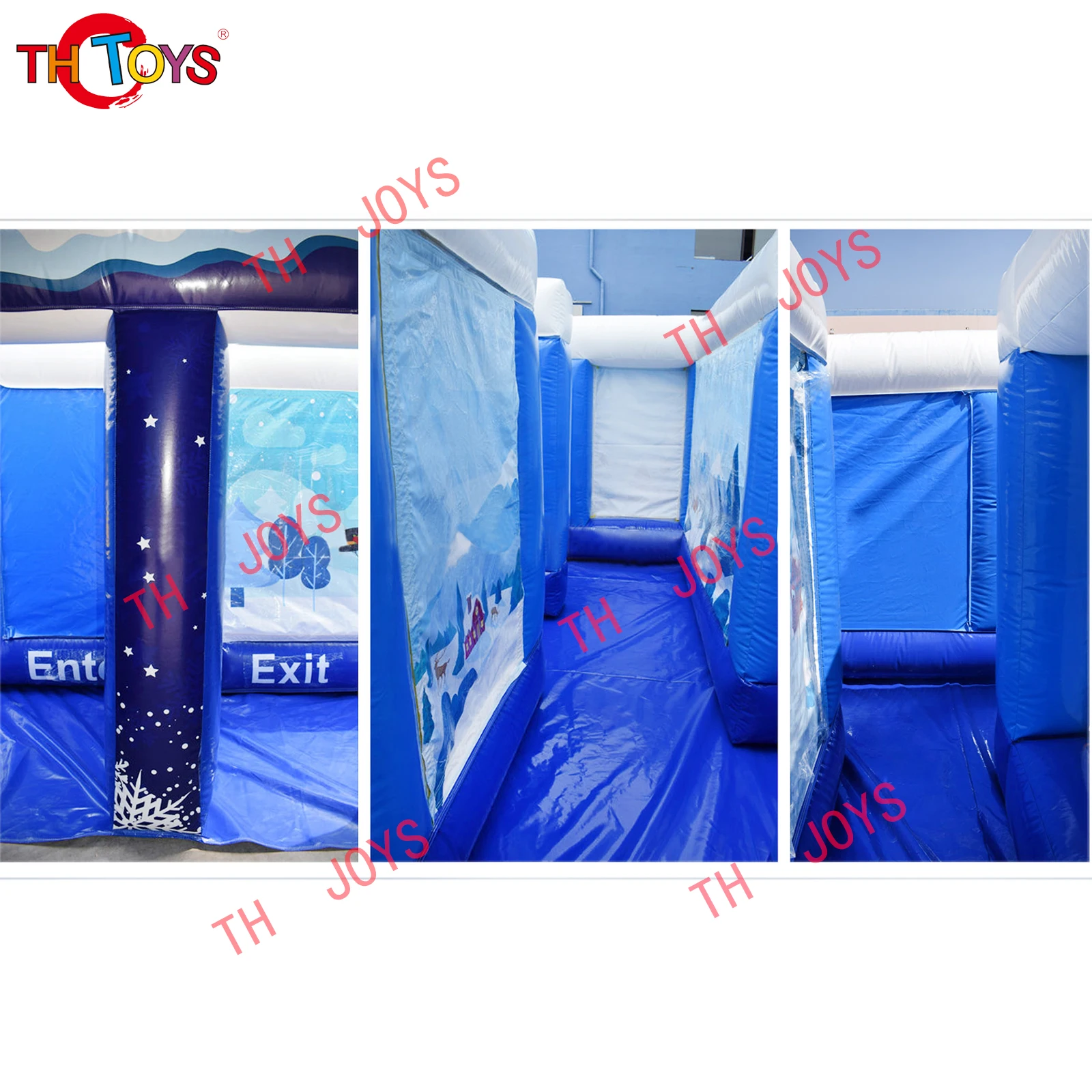 2025 New year Design inflatable maze Escape room Commercial Party Event  ICE Snow Maze Winter Inflatables Christmas maze