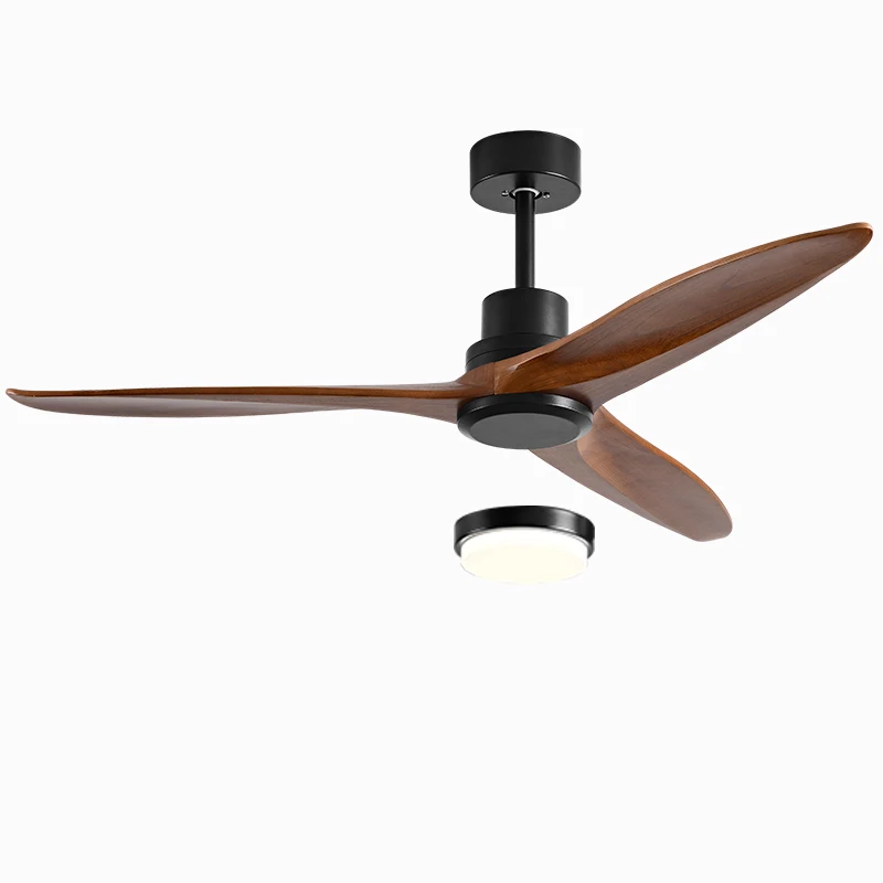 High Quality American Retro Industrial 52 Inch Household Intelligent Ceiling Fan With Light And Remote Control