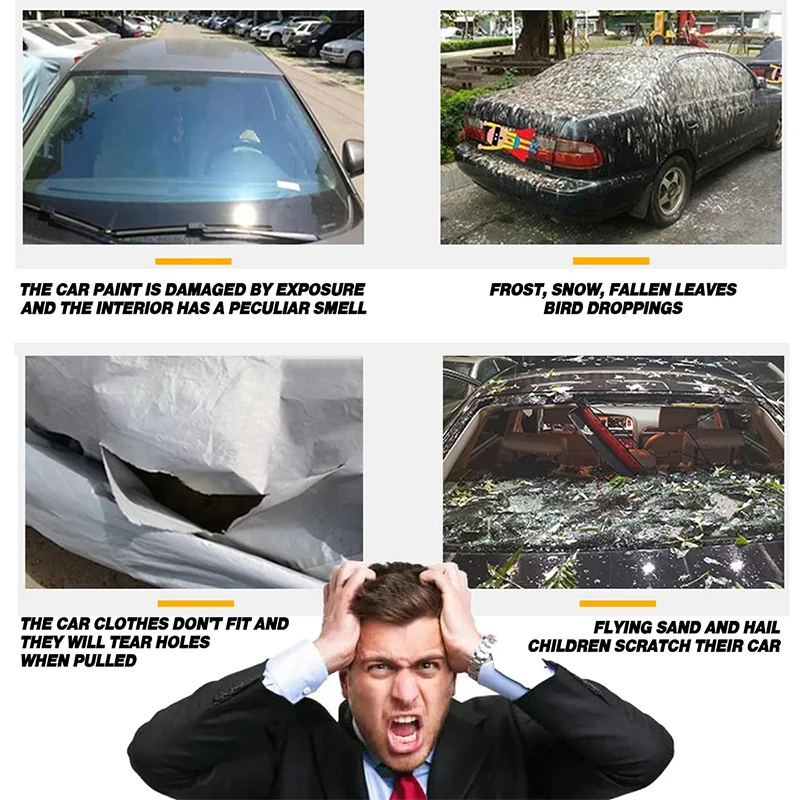 Car Cover for Pickup/Truck - Waterproof, Insulated, Anti-UV, Snow-Proof, Hail-Resistant, Anti-Wind, All-Weather Car Cover