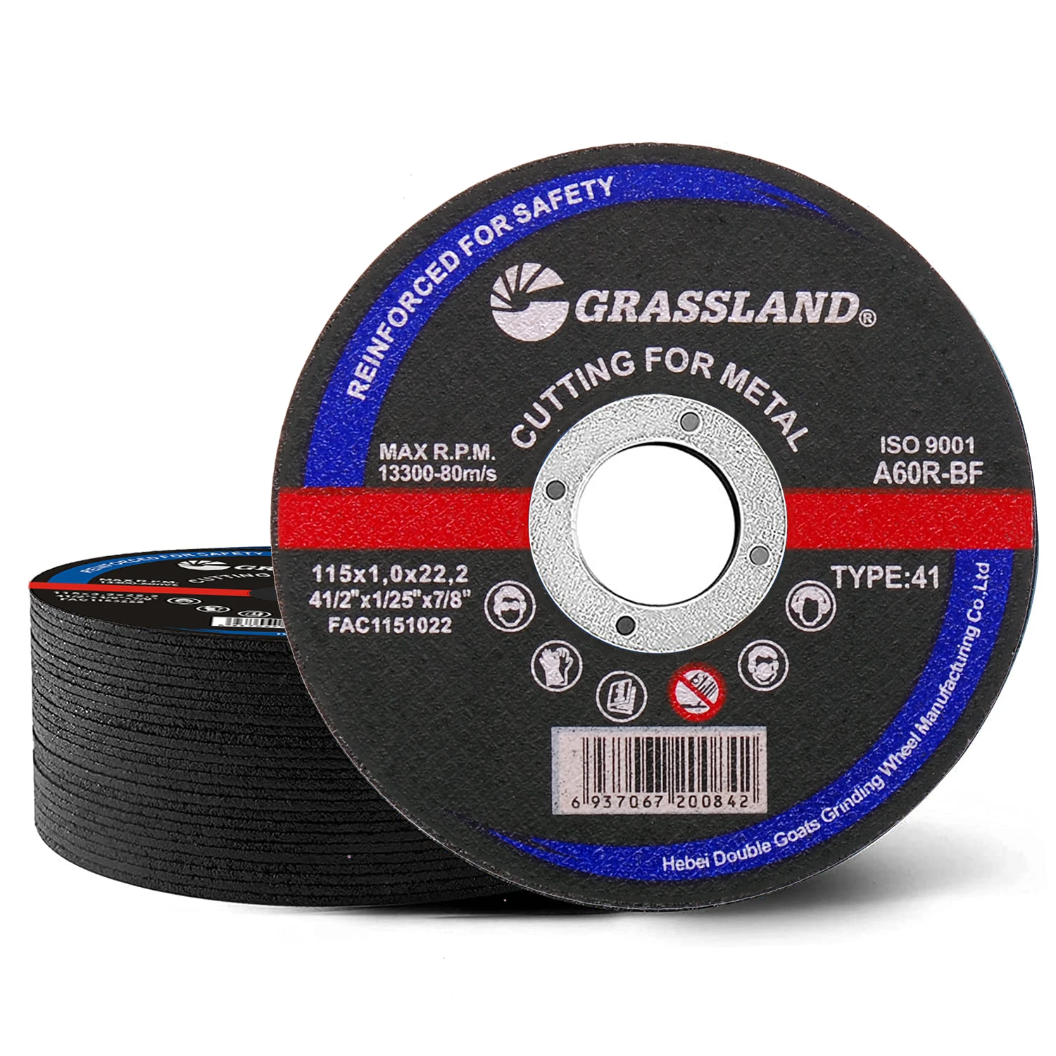 GRASSLAND 115mm 4.5inch Metal cutting wheel discos abrasivos de corte cutting disc