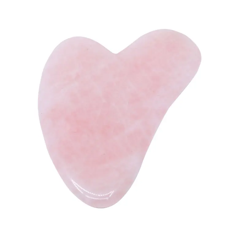 oem natural crystal jade massage rose quartz tool gua sha stone