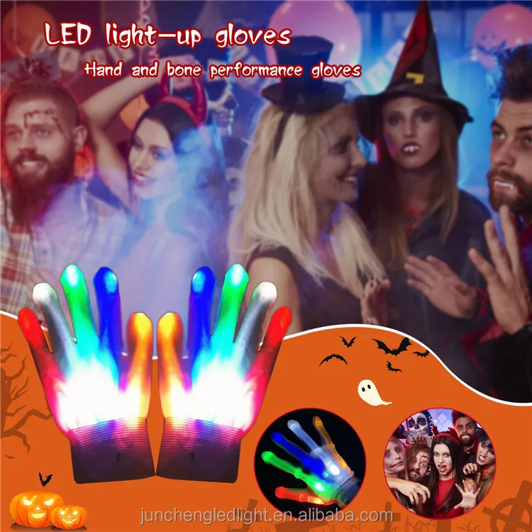 Regalo de Navidad Led Glowing Flashing Gloves