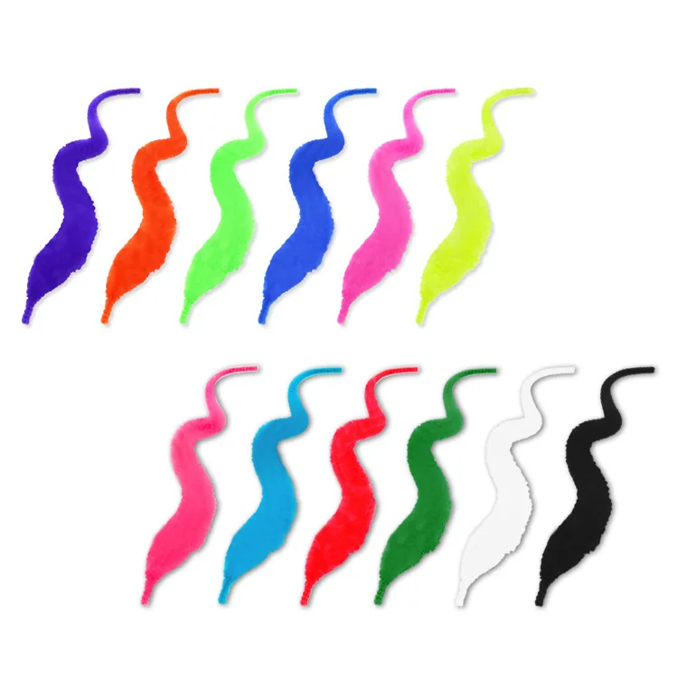 Mix Color Magnum Dragon Tail Pike Saltwater Fly Tying Material Streamer Steel Head Fly Tying Wiggle Tails