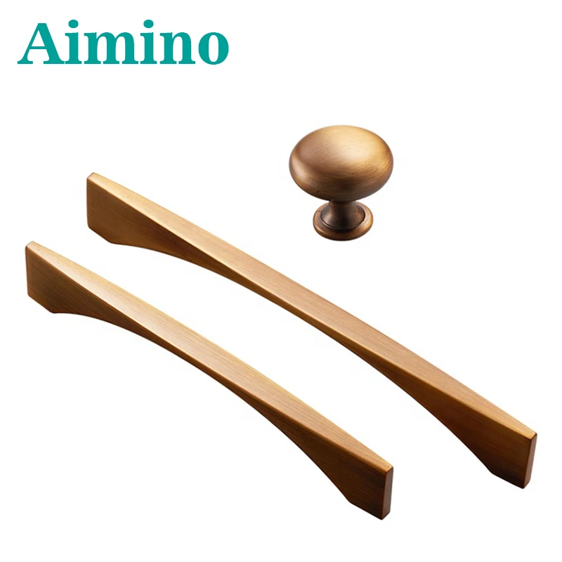 Aimino RTS Custom long furniture handle Kitchen Cabinets Wardrobe Cabinet Solid Drawer Handle Pulls Handle