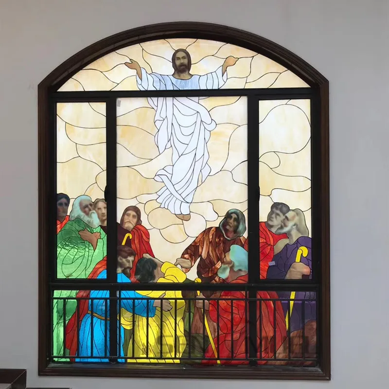 Customized Tiffany Building Stained Church Glass Panel for Doors and Window