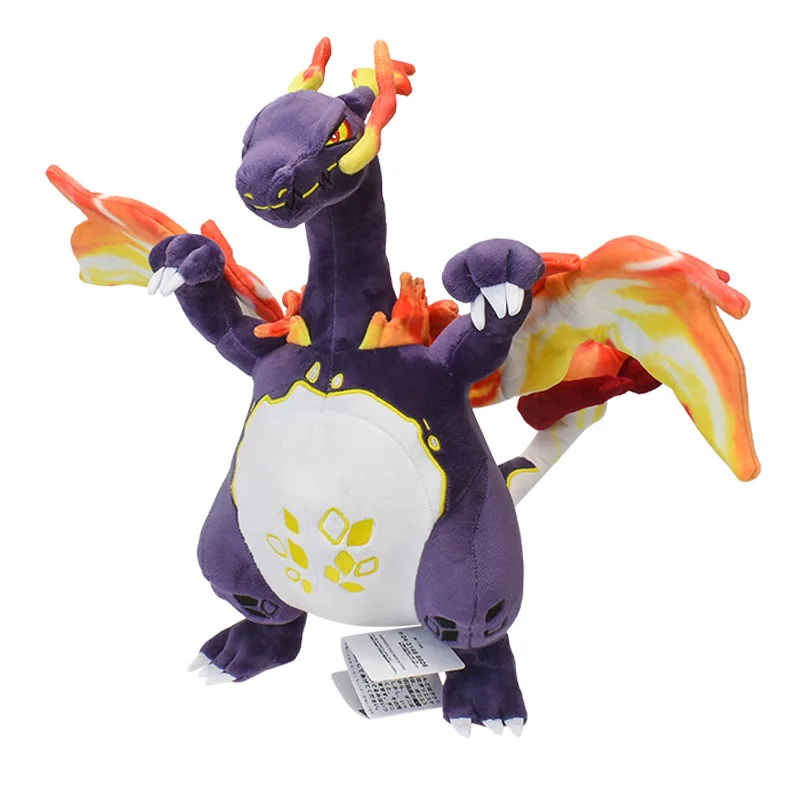 Высокое качество 38 см черный и оранжевый Dynamax Charizard плюшевый 15 дюймов Maga Pokemon Рождественский подарок для детей