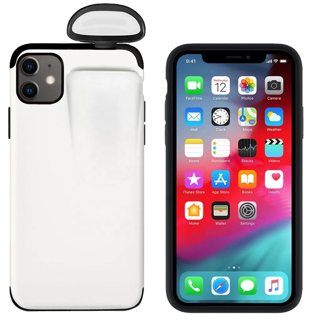 Good design 2 in 1 mobile phone shell for iphone 11 with airpods case house