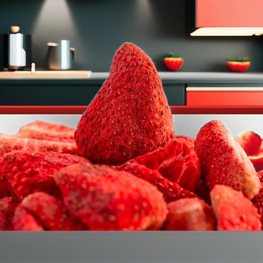 Organic Freeze-Dried Non-Genetically Modified Organic Strawberries in Bulk Packaging
