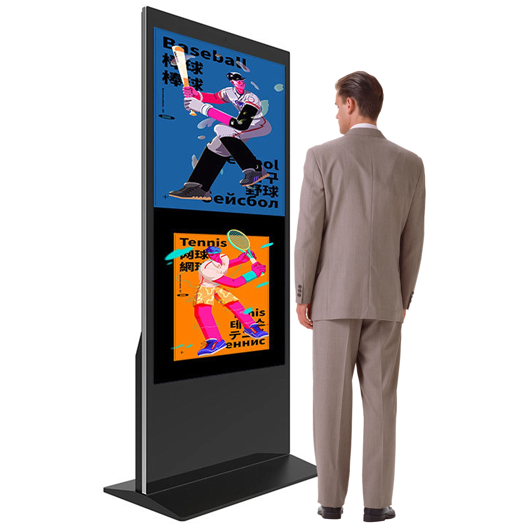 Interactive Kiosk Portable Totem Floor Stand LCD Digital Signage