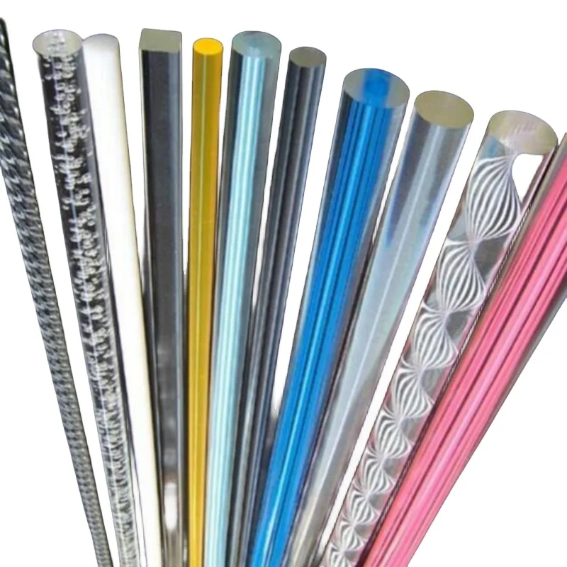 Extruded Solid Black Colorful Plastic Rods PC Plastic Rod Black white blue red yellow green