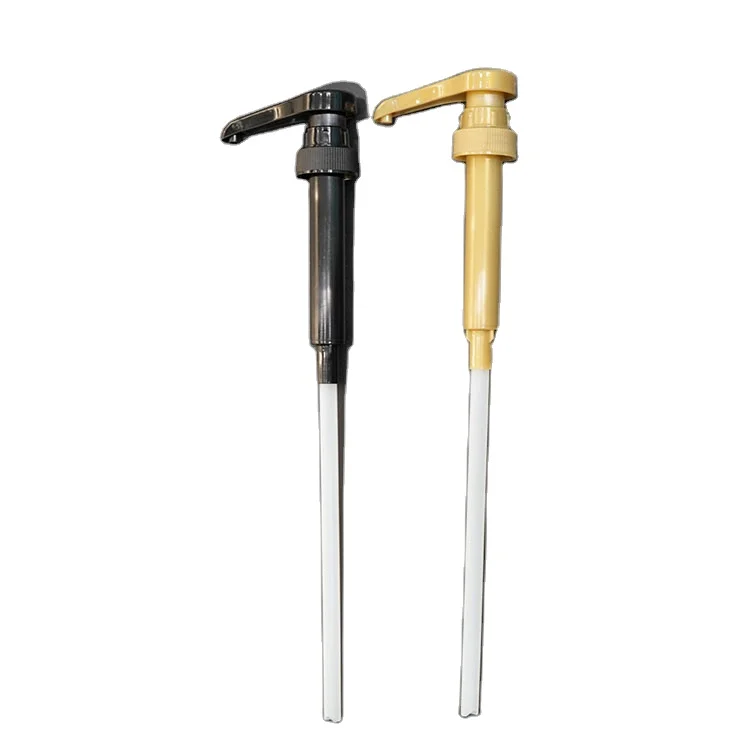 Syrup dispenser pump with long nozzle, food grade China in Torani syrup dispenser pump with PP in black
