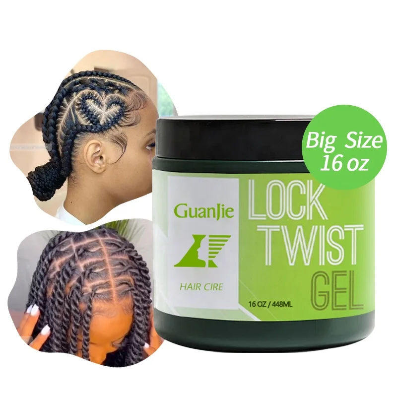 No Flaking Extra Strong Hold Control Frizz Edge Control Lock Twist Gel Organic Smooths Anti Frizz Braid Gel For Braids