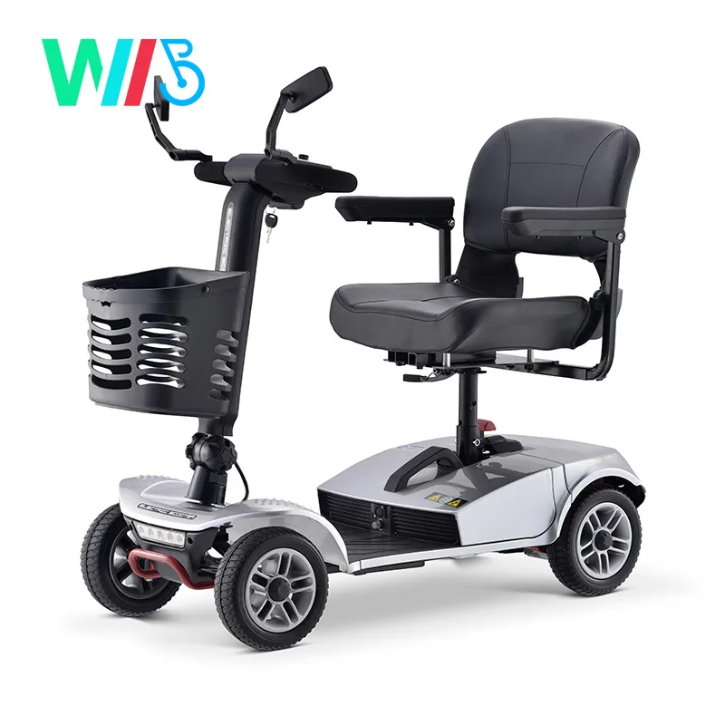 Disabled Scooter Four Wheels Parents Eld People Outdoor 4 Wheel Foldable Old People Disabled Electric Mobility Scooter