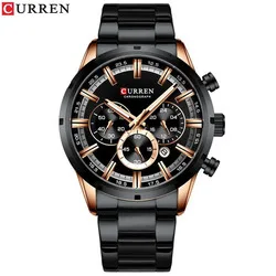 Top Quality Business CURREN 8355 Quartz Man Wrist Watch Big Face Display Your Charm Steel Watches