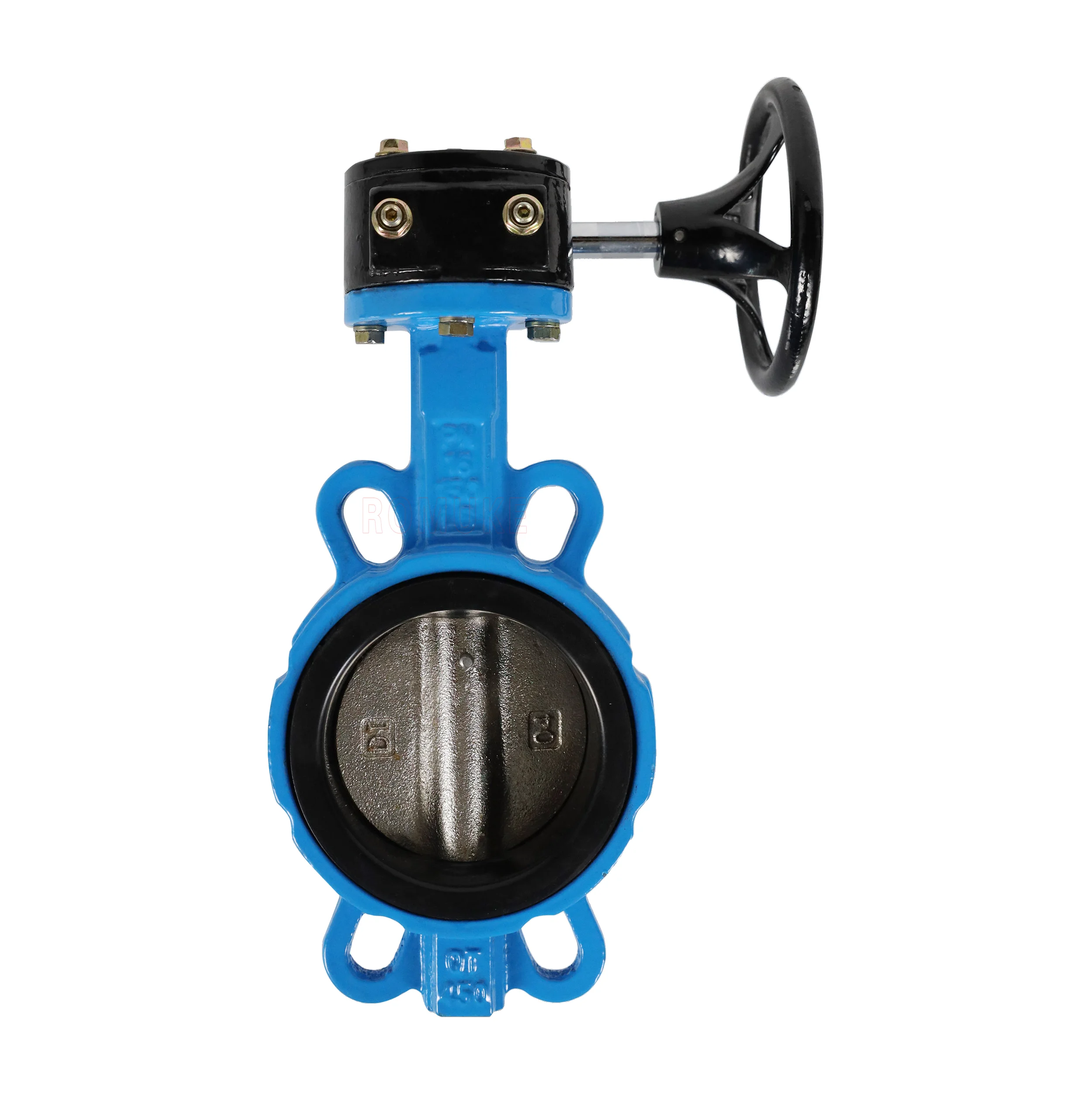 D371X-16Q Turbine Butterfly Valve Ductile Iron Worm Gear Wafer Soft Seal Butterfly Valve DN50100150200