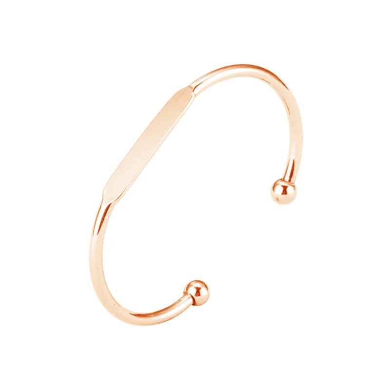 2020 Wholesale Cheap Price Personalized Stainless Steel Ball  Blank Bangle Bracelet Stainless Steel Jewelry for Women